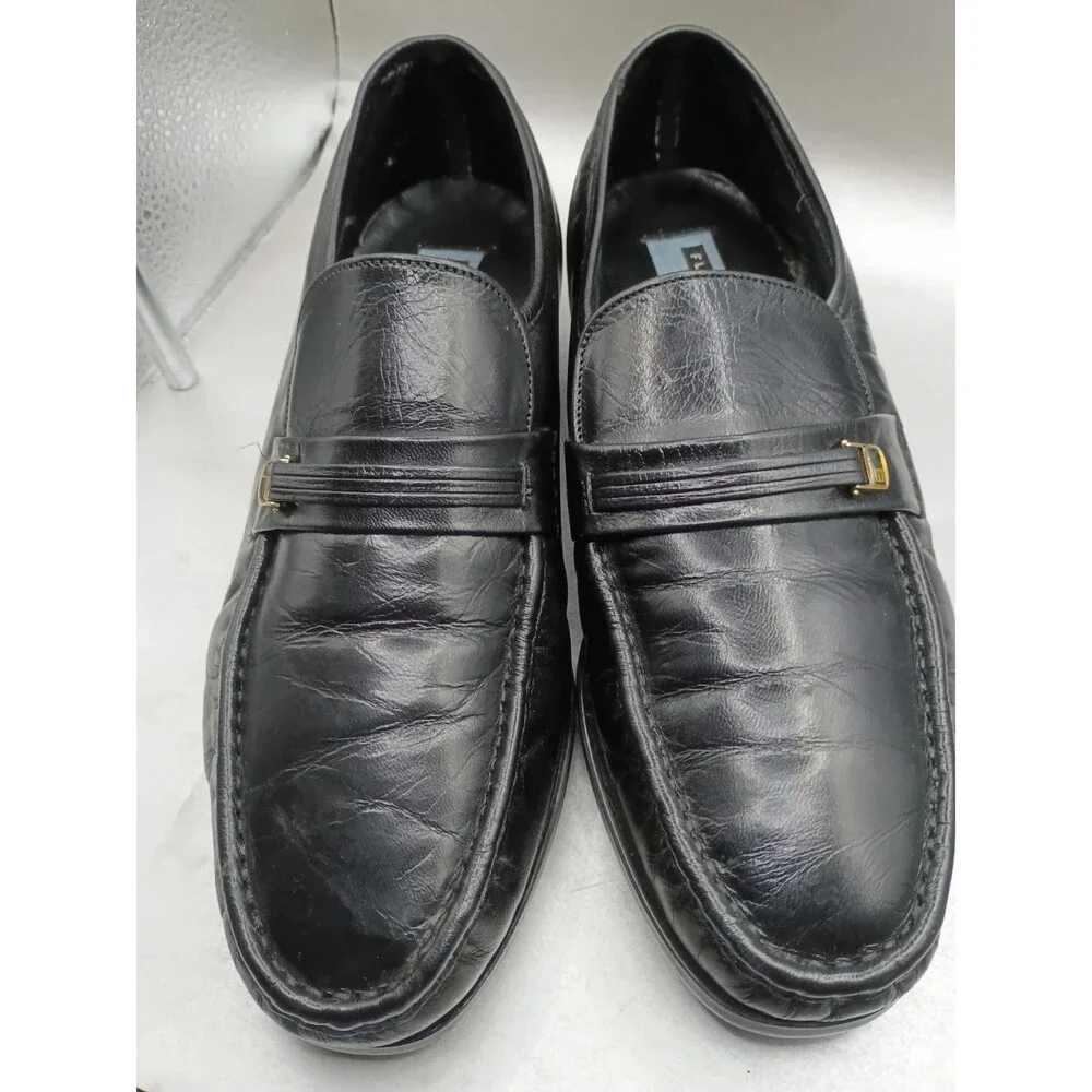 Florsheim Riva Comfortech Loafe Black Leather Size 9 .5